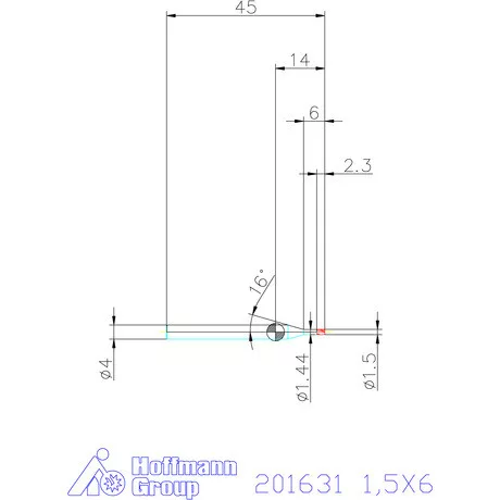 Garant Garant Diabolo VHM mikromaró 1,5X6 mm