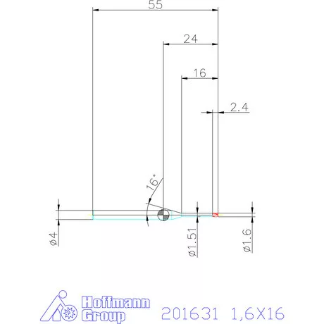 Garant Garant Diabolo VHM mikromaró 1,6X16 mm