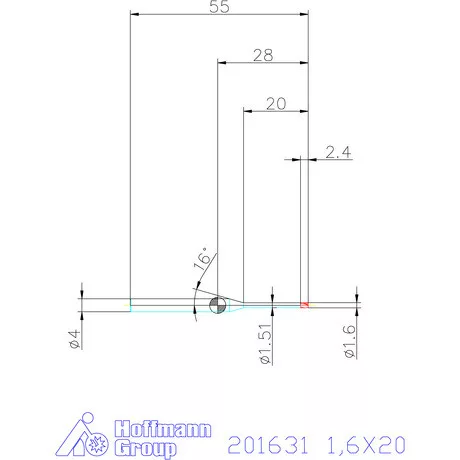 Garant Garant Diabolo VHM mikromaró 1,6X20 mm