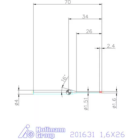 Garant Garant Diabolo VHM mikromaró 1,6X26 mm