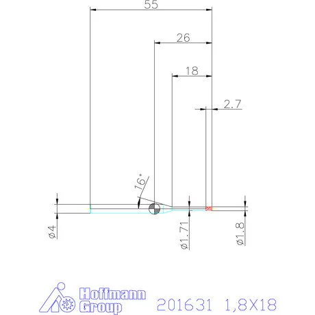 Garant Garant Diabolo VHM mikromaró 1,8X18 mm