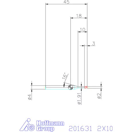 Garant Garant Diabolo VHM mikromaró 2X10 mm