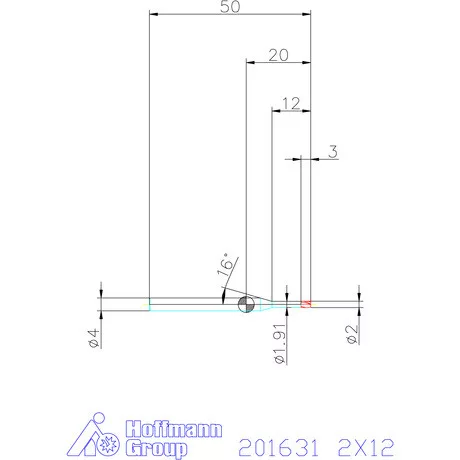 Garant Garant Diabolo VHM mikromaró 2X12 mm