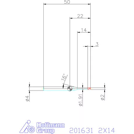 Garant Garant Diabolo VHM mikromaró 2X14 mm