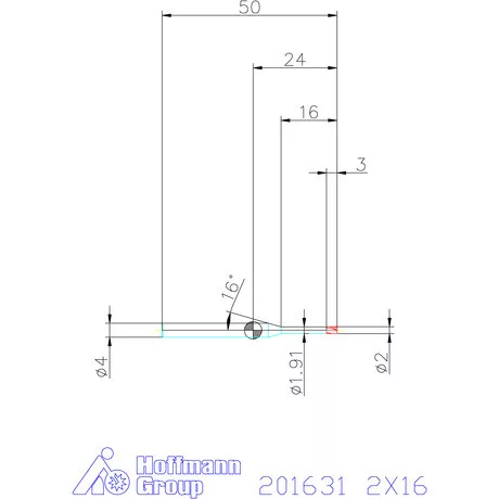 Garant Garant Diabolo VHM mikromaró 2X16 mm