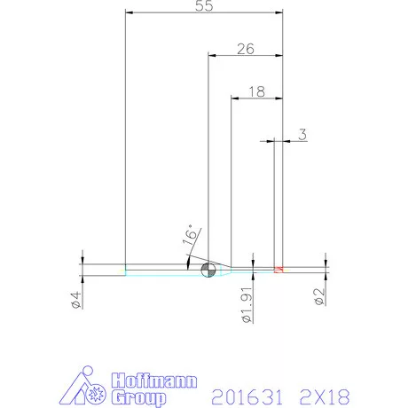 Garant Garant Diabolo VHM mikromaró 2X18 mm