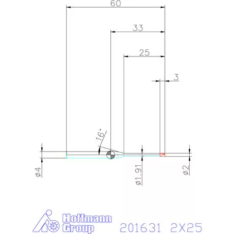 Garant Garant Diabolo VHM mikromaró 2X25 mm