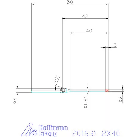 Garant Garant Diabolo VHM mikromaró 2X40 mm