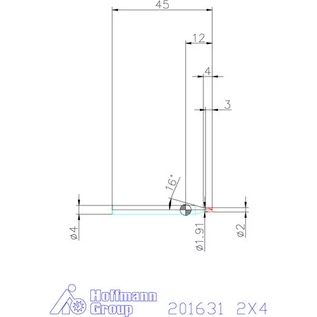 Garant Garant Diabolo VHM mikromaró 2X4 mm