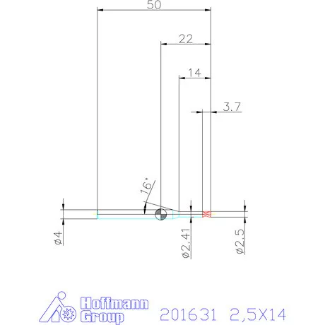 Garant Garant Diabolo VHM mikromaró 2,5X14 mm