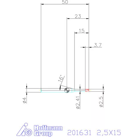 Garant Garant Diabolo VHM mikromaró 2,5X15 mm