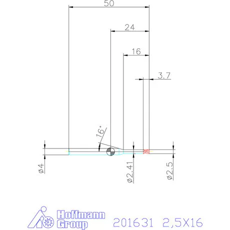 Garant Garant Diabolo VHM mikromaró 2,5X16 mm