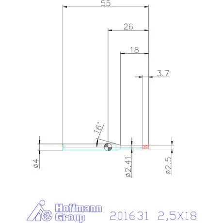 Garant Garant Diabolo VHM mikromaró 2,5X18 mm