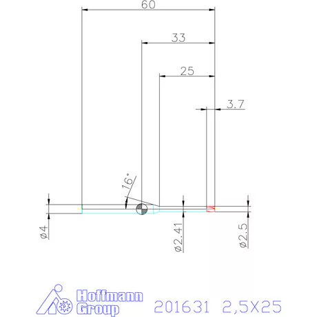Garant Garant Diabolo VHM mikromaró 2,5X25 mm