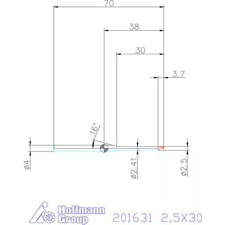 Garant Garant Diabolo VHM mikromaró 2,5X30 mm