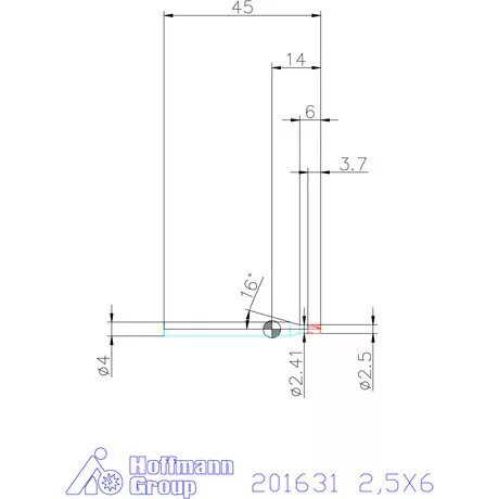 Garant Garant Diabolo VHM mikromaró 2,5X6 mm