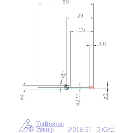 Garant Garant Diabolo VHM mikromaró 3X25 mm