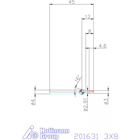 Garant Garant Diabolo VHM mikromaró 3X8 mm