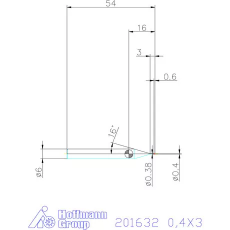 Garant Garant Diabolo VHM mikromaró 0,4X3 mm