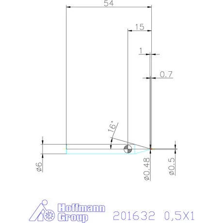 Garant Garant Diabolo VHM mikromaró 0,5X1 mm