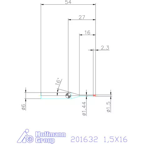 Garant Garant Diabolo VHM mikromaró 1,5X16 mm