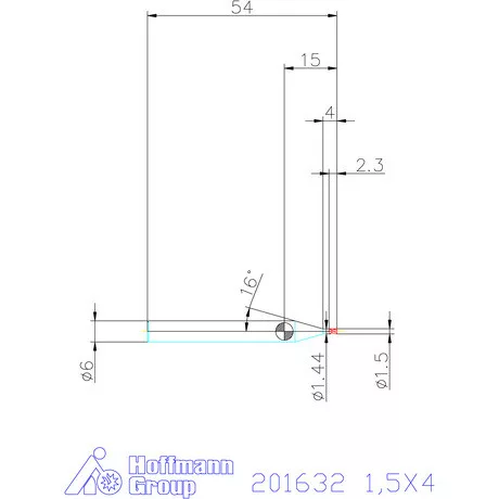 Garant Garant Diabolo VHM mikromaró 1,5X4 mm