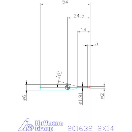 Garant Garant Diabolo VHM mikromaró 2X14 mm
