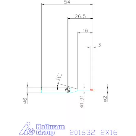 Garant Garant Diabolo VHM mikromaró 2X16 mm
