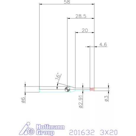 Garant Garant Diabolo VHM mikromaró 3X20 mm