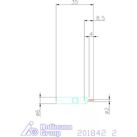 Holex VHM mini-maró 2 mm