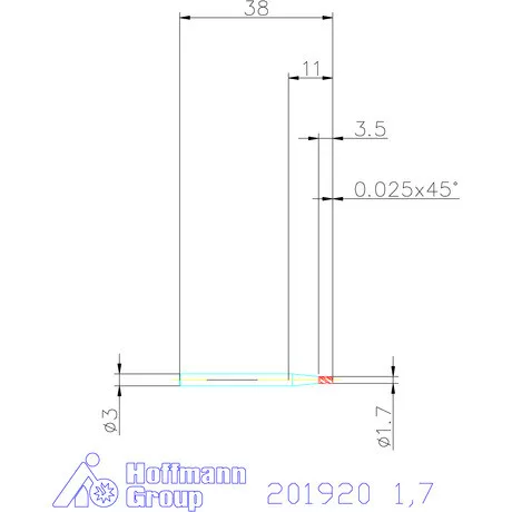 Holex VHM mini-maró 1,7 mm