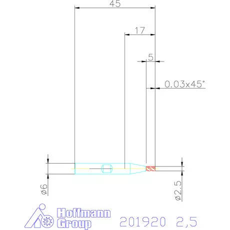 Holex VHM mini-maró 2,5 mm