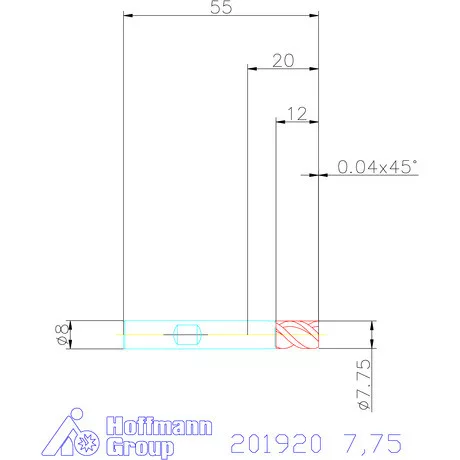 Holex VHM mini-maró 7,75 mm