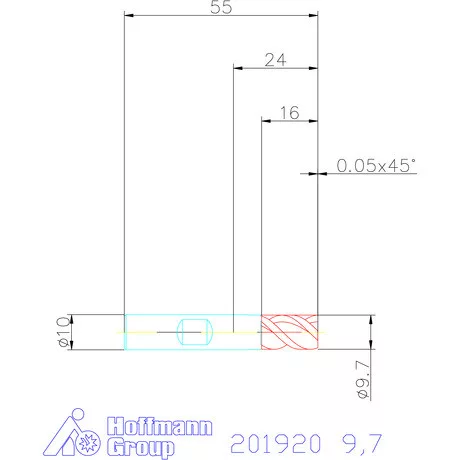 Holex VHM mini-maró 9,7 mm