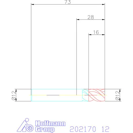 Garant VHM maró DIN 6535 HA 12 mm