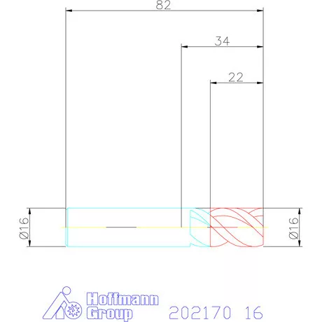 Garant VHM maró DIN 6535 HA 16 mm
