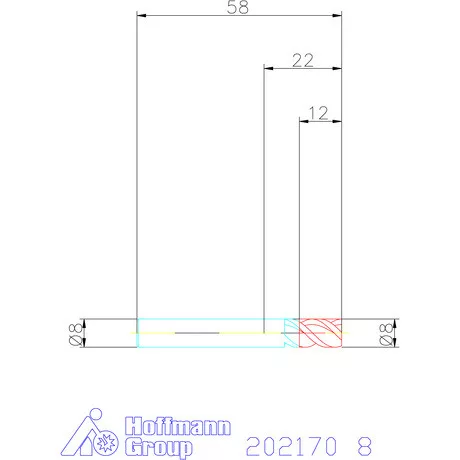 Garant VHM maró DIN 6535 HA 8 mm