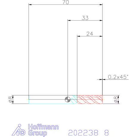 Holex VHM maró 8 mm