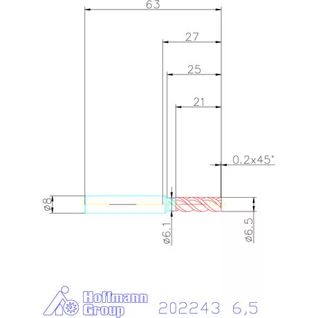 Garant VHM maró MTC 6,5 mm