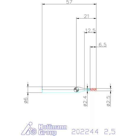 Garant VHM maró MTC 2,5 mm