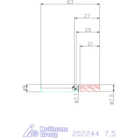 Garant VHM maró MTC 7,5 mm