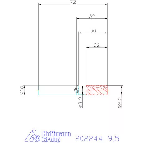 Garant VHM maró MTC 9,5 mm
