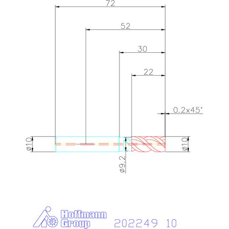 Garant VHM maró belső hűtéssel MTC 10 mm