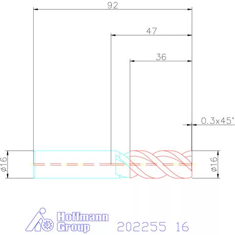 Garant VHM maró belső hűtéssel HPC 16 mm