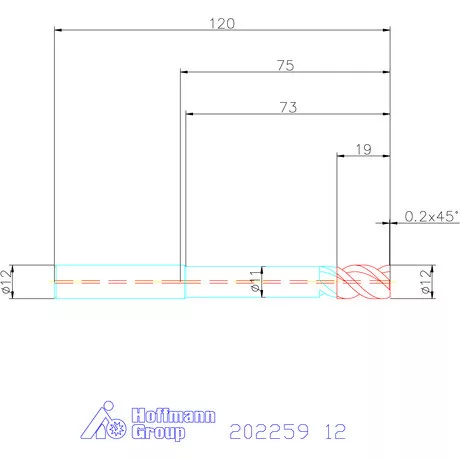 Garant VHM maró belső hűtéssel HPC 12 mm