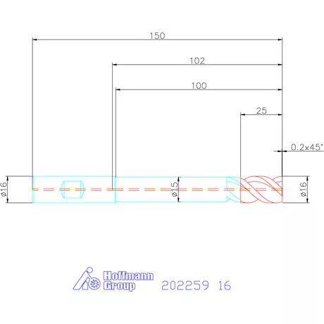 Garant VHM maró belső hűtéssel HPC 16 mm