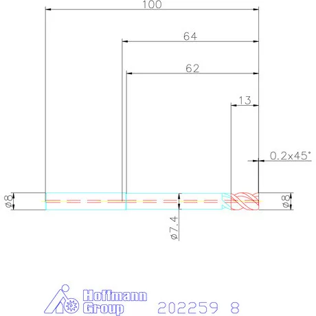 Garant VHM maró belső hűtéssel HPC 8 mm