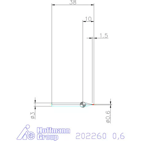 Garant VHM mini-maró 0,6 mm