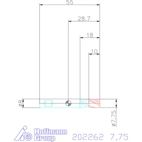 Holex VHM mini-maró 7,75 mm