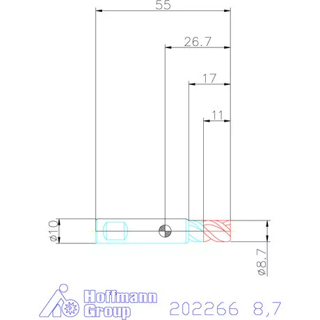 Holex VHM mini-maró 8,7 mm